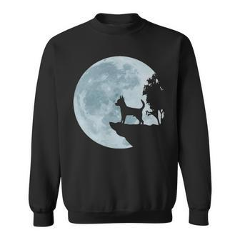 Chihuahua Dog Full Moon Love Sweet Puppy Owner Cute Pet Sweatshirt | Mazezy