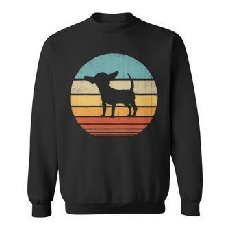 Chihuahua Vintage Silhouette 60S 70S Retro Dog Lover Sweatshirt | Mazezy