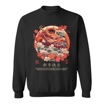 Chinese Lunar New Year Dragon Traits 2024 Year Of The Dragon Sweatshirt - Monsterry DE