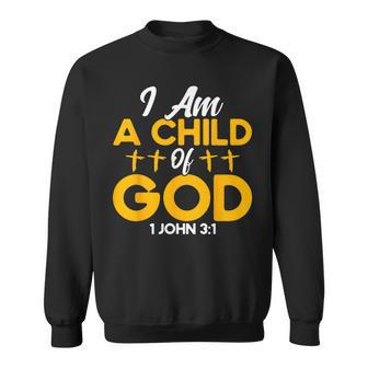 Christian Bible Verse John 31 Child Of God Cross Sweatshirt - Monsterry DE