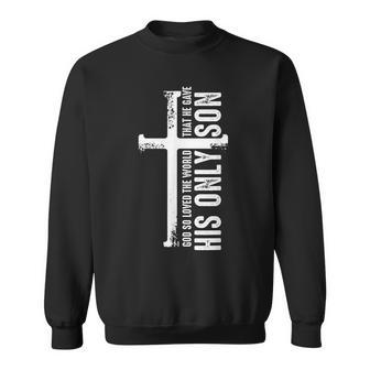 Christian Cross Bible Verse Scripture Faith Sweatshirt - Monsterry DE