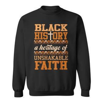 Christian Melanin Unshakeable Faith Black History Junenth Sweatshirt - Monsterry DE