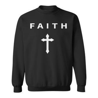 Christian Minimalist Religious Christ Faith And Cross Sweatshirt - Monsterry DE