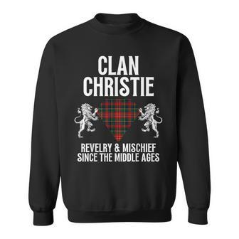 Christie Clan Scottish Name Coat Of Arms Tartan Family Party Sweatshirt - Seseable