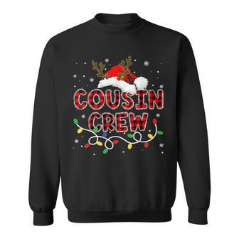Christmas Cousin Crew Buffalo Plaid Family Xmas Pajamas Pjs Sweatshirt - Seseable