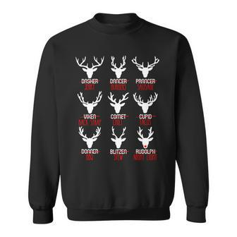 Christmas Deer Bow Hunting Meat Santa Reindeer Hunter Xmas Sweatshirt | Mazezy