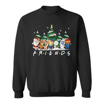 Christmas Friends Santa Rudolph Snowman Xmas Family Pajamas Sweatshirt - Seseable