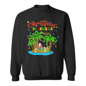 Christmas In Jamaica Santa Family Tropical Vacation Sweatshirt | Mazezy
