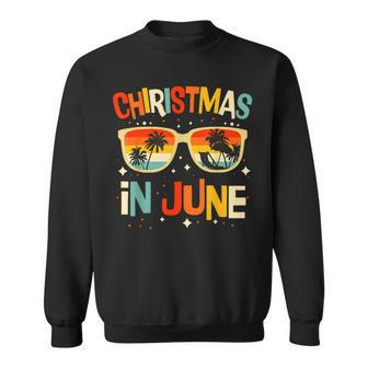 Christmas In June Sunglasses Summer Vacation Xmas Sweatshirt - Monsterry