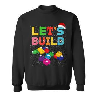 Christmas Let's Build Master Builder Block Brick Building Sweatshirt - Seseable