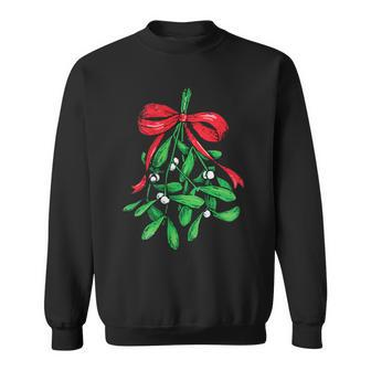 Christmas Mistletoe Below The Belt Xmas Humor Sweatshirt - Monsterry UK