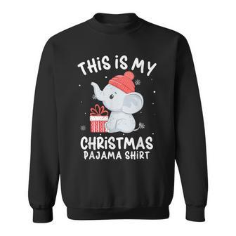 This Is My Christmas Pajama Baby Elephant Hat Xmas Sweatshirt - Monsterry CA