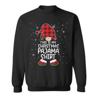 This Is My Christmas Pajama Gnome Xmas Red Plaid Sweatshirt - Monsterry
