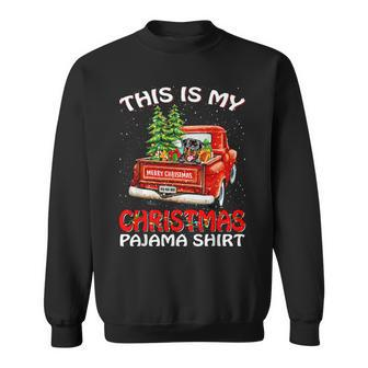 This Is My Christmas Pajama Rottweiler Truck Red Sweatshirt - Seseable