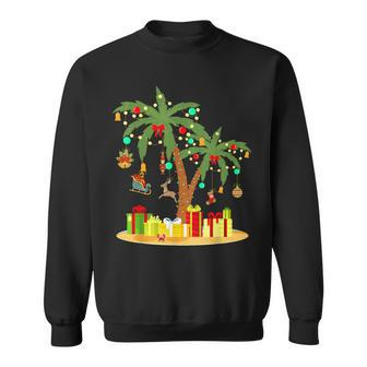 Christmas Palm Tree Tropical Xmas Coconut Matching Family Sweatshirt - Seseable