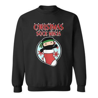 Christmas Sock Ninja For Japan Fans Ninja Christmas Sweatshirt - Thegiftio UK