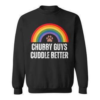 Chubby Guys Cuddle Better Bear Gay Pride Sweatshirt - Monsterry UK