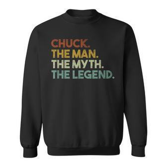 Chuck The Man The Myth The Legend Vintage Sweatshirt - Monsterry