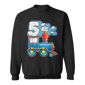 Chugga Chugga Train 5Th Birthday Party Supply Birthday Boy Sweatshirt - Monsterry