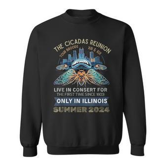 Cicada Concert Tour 2024 Illinois Cicada Broods Sweatshirt - Monsterry