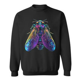 Cicada Insect Bug Colorful Entomology Entomologist Sweatshirt | Mazezy