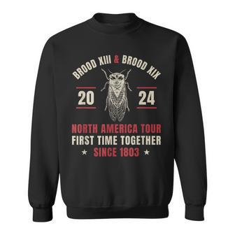 Cicada Swarm 2024 Brood Xiii & Xix North America Tour 2024 Sweatshirt - Monsterry DE