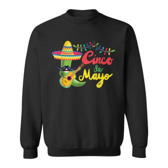 Cinco De Mayo Drinko De Mayo Music Lover With Mustache Sweatshirt - Monsterry DE