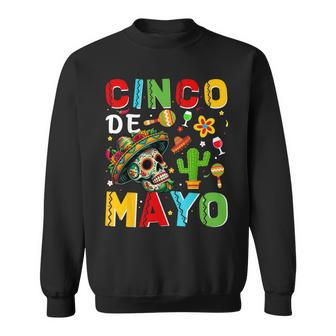 Cinco De Mayo Mexican Party Sugar Skull Fiesta 5 De Mayo Sweatshirt - Monsterry DE