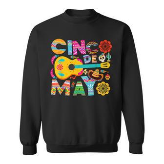 Cinco De Mayo Mexican Taco Guitar Fiesta Cinco De Mayo Sweatshirt - Seseable