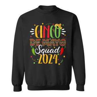 Cinco De Mayo Squad 2024 Family Matching Mexican Party Sweatshirt - Thegiftio UK