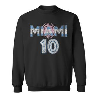City Of Miami Argentina 10 Blue Pink Sun Flag Sweatshirt - Seseable