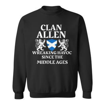 Clan Allen Scottish Lion Family Name Sweatshirt - Seseable