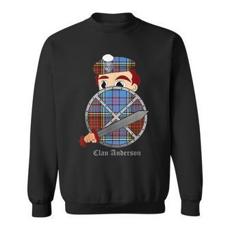 Clan Anderson Surname Last Name Scottish Tartan Crest Sweatshirt - Seseable