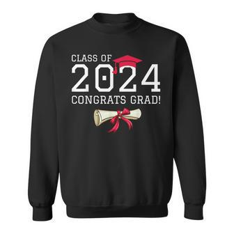 Class Of 2024 Congrats Grad Congratulations Graduate Sweatshirt - Thegiftio UK