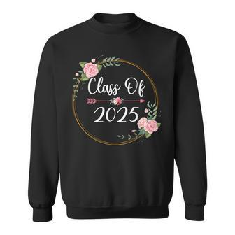 Class Of 2025 Senior 2025 Cute Arrow Flowers For Girls Women Sweatshirt - Monsterry