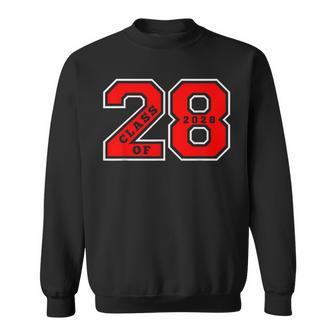 Class Of 2028 Red Letterman Style Class Of 28 Swag 1 Sweatshirt - Monsterry UK
