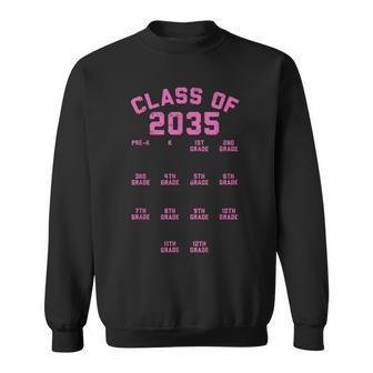 Class Of 2035 Handprint Pre-K Cute Kindergarten Grow With Me Sweatshirt - Monsterry DE