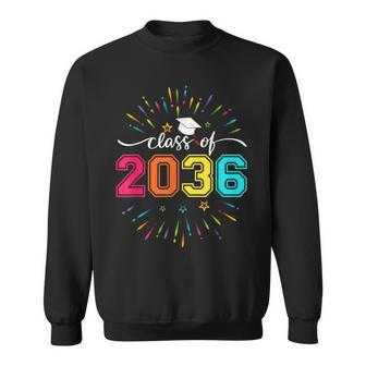 Class Of 2036 Pre K To 12 Handprint On Back Grow With Me Sweatshirt - Monsterry UK