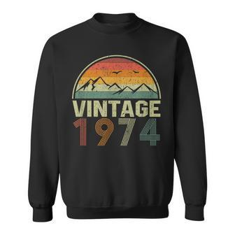 Classic 50Th Birthday Idea Vintage 1974 Sweatshirt - Monsterry