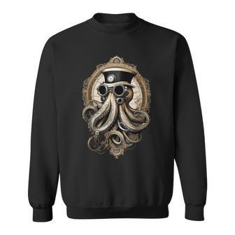 Classic Steampunk Octopus Retro Vintage Funky Fun Graphic Sweatshirt - Monsterry DE