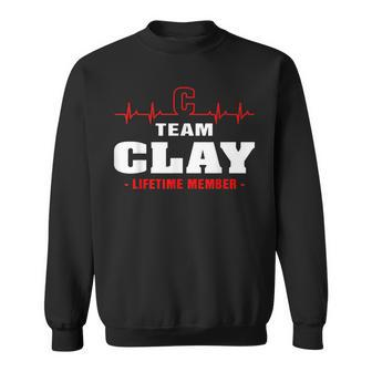 Clay Surname Family Last Name Team Clay Lifetime Member Sweatshirt | Seseable UK