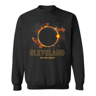 Cleveland Ohio Total Solar Eclipse 2024 April 8Th Souvenir Sweatshirt | Mazezy