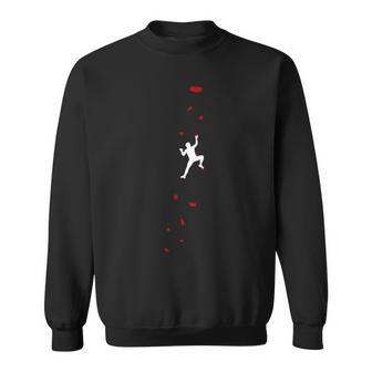 Climbing And Bouldering In The Climbing Gym Sweatshirt | Mazezy