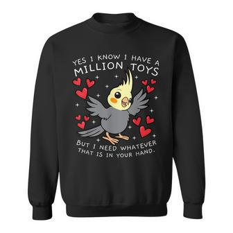 Cockatiel Cockatoo Lutino Parrot Weiro Bird Quarrion Tiel Sweatshirt - Monsterry UK