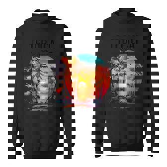 Cocotiers Tropicaux De L'île Du Coucher Du Soleil Sweater e - Cadeauxyz