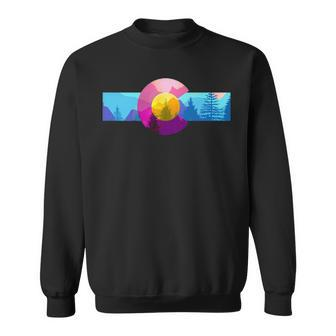 Colorado Flag Mountains Forest Beer League Sports Sweatshirt | Mazezy