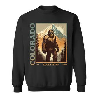 Colorado Mountain Bigfoot Retro Vintage 80S Sasquatch Sweatshirt - Thegiftio UK