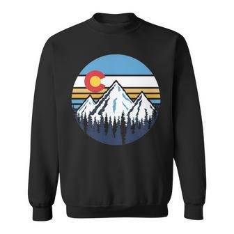 Colorado Mountains Retro Vintage Vibe Sweatshirt | Mazezy