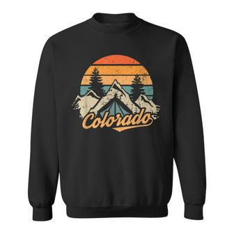 Colorado Retro Vintage Mountains Nature Hiking Sweatshirt - Thegiftio UK