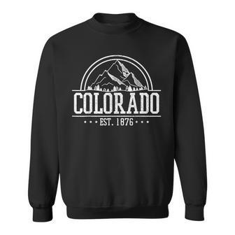 Colorado Rocky Mountains Est 1876 Hiking Outdoor Sweatshirt - Monsterry DE